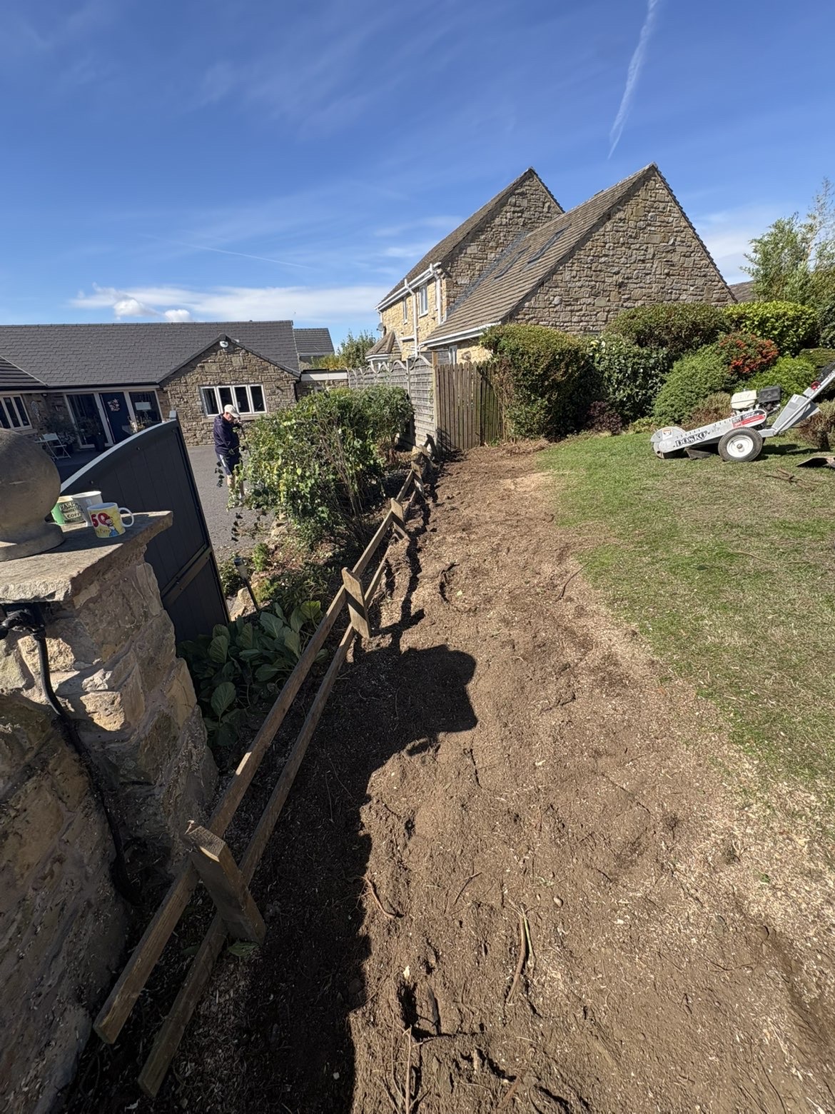 Finished ground after stump grinding service - Yorkshire